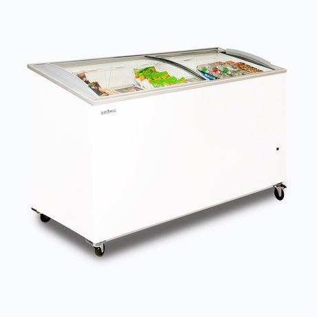 Display Chest Freezer - 555L -  Curved Glass Top