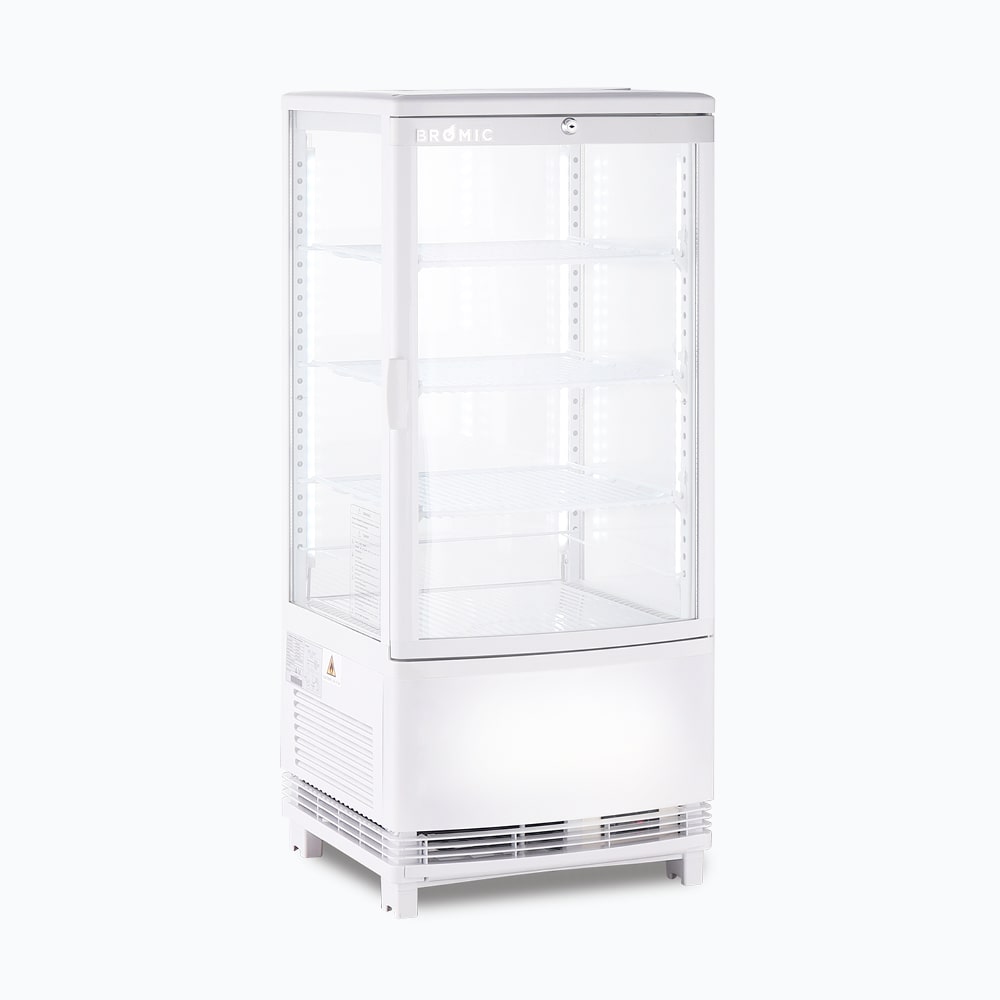 Bromic CT0080G4WC-NR Countertop Fridge - 80L - 1 Door - Curved Glass - White