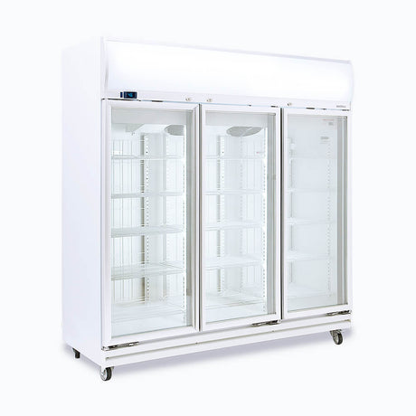 Upright Display Freezer - 1507L - 3 Doors - Flat Glass - Lightbox
