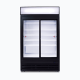 Upright Display Fridge  - 945L - 2 Doors - Sliding - Flat Glass - Lightbox