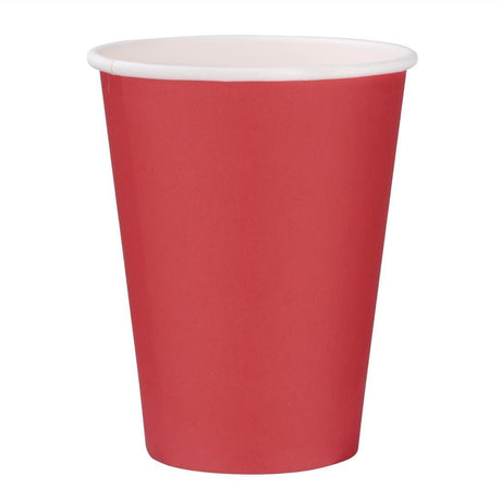 Fiesta Takeaway Coffee Cups Single Wall Red 340ml (Pack of 50) - HospoStore