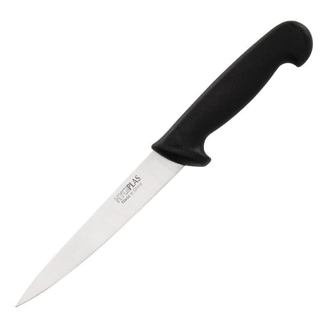 Hygiplas Black Filleting Knife 15cm - HospoStore