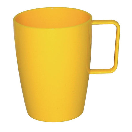 Kristallon Polycarbonate Handled Cups Yellow 284ml - HospoStore