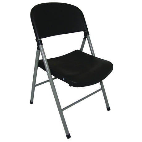 Bolero Foldaway Utility Chairs Black (Pack of 2) - HospoStore