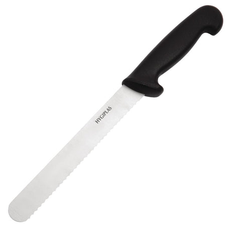Hygiplas Bread Knife 20.5cm Black - HospoStore
