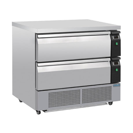 Polar DA996-A Polar U-Series Double Drawer Counter Fridge Freezer 4xGN - HospoStore