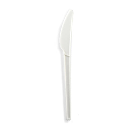BioPak FK418 BioPak Bio Cutlery PLA Knife White - 16.5cm 6 1/2" (Box 1000) - HospoStore