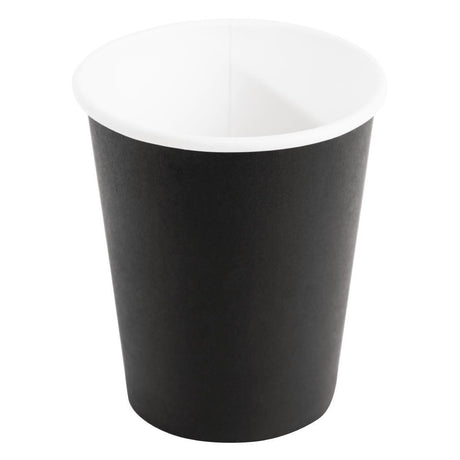 Fiesta Takeaway Coffee Cups Single Wall Black 225ml (Pack of 1000) - HospoStore