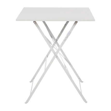 Bolero Grey Square Pavement Style Steel Table - HospoStore