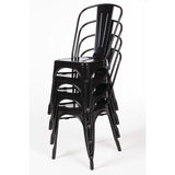 Bolero GL331 Bolero Black Steel Bistro Side Chair (Pack 4) - HospoStore