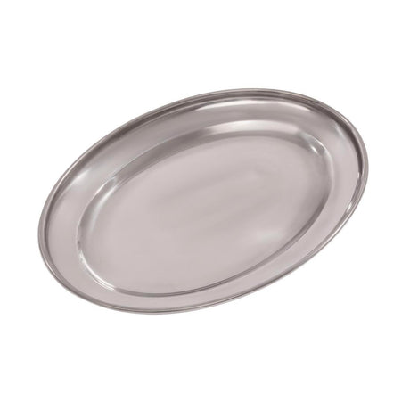 Olympia Stainless Steel Oval Service Tray 200mm - HospoStore