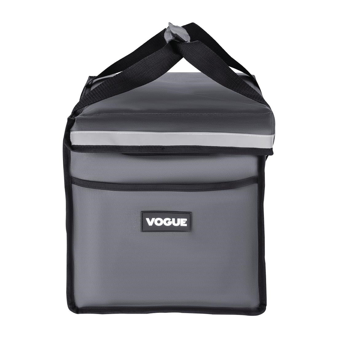 Vogue Insulated Folding Delivery Bag Grey - 305x380x380mm 12x15x15" - HospoStore