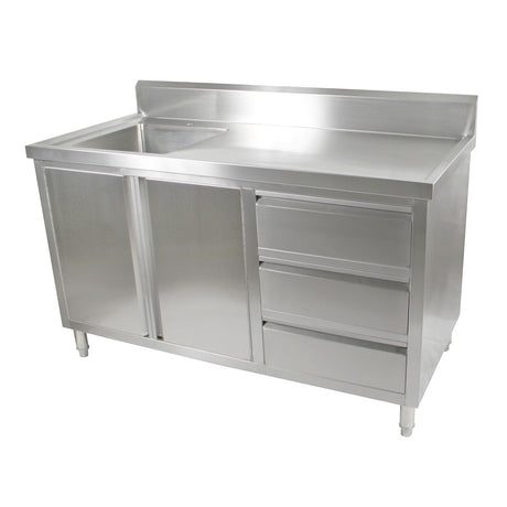 SC-6-1500L-H Cabinet with Left Sink - HospoStore