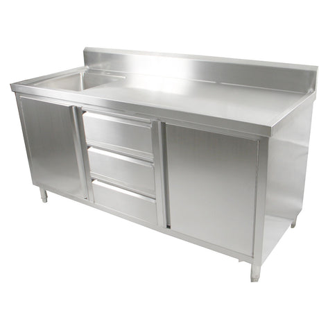 SC-6-1800L-H Cabinet with Left Sink - HospoStore