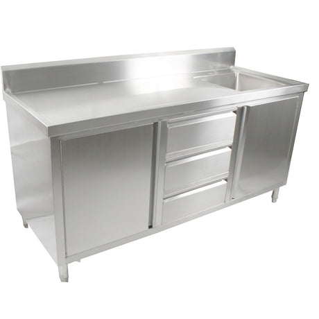 SC-6-2100R-H Cabinet with Right Sink - HospoStore