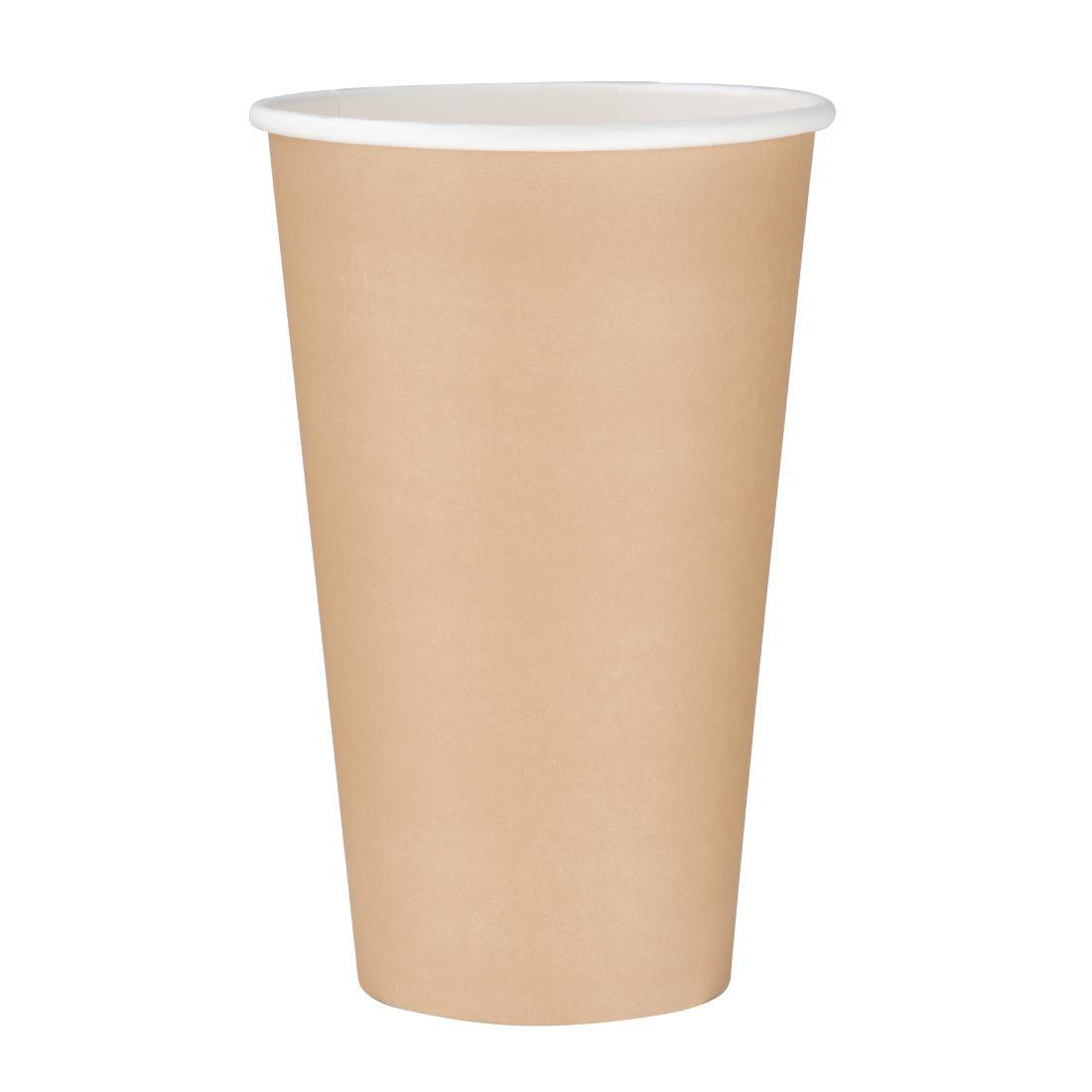 Fiesta Takeaway Coffee Cups Single Wall Brown 450ml (Pack of 50) - HospoStore