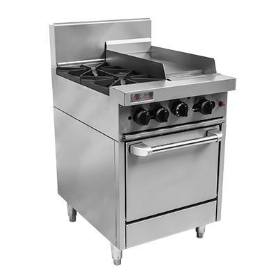 Trueheat RCR6-2-3G-NG RC Series 600mm Wide 2 Burner Combination Range With Oven - HospoStore