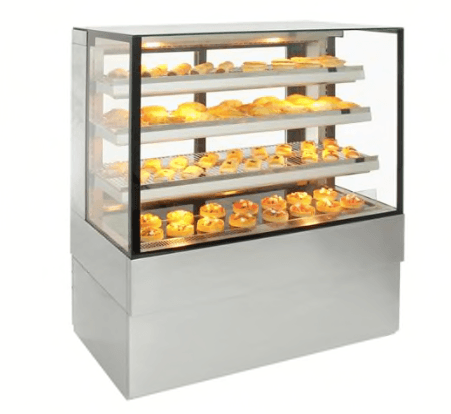 Airex AXH.FDFSSQ.09 Freestanding Heated Square Food Display - 900mm Wide - HospoStore