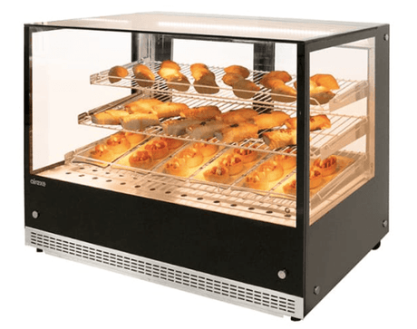 Airex AXH.FDCTSQ.09 Countertop Heated Square Food Display - 900mm Wide - HospoStore