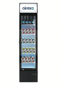 Airex AXR.MEUR.SL Single Door Upright Slimline Refrigerated Merchandiser - HospoStore