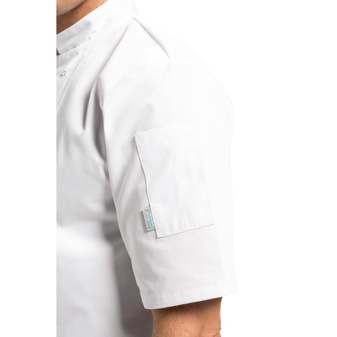 Whites Vegas Unisex Chefs Jacket Short Sleeve White - HospoStore