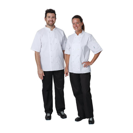 Whites Vegas Unisex Chefs Jacket Short Sleeve White - HospoStore
