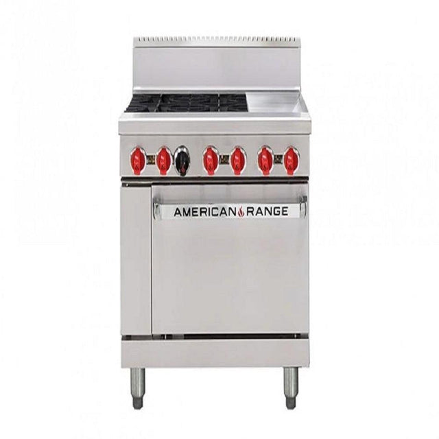 American Range 914mm Oven Range AAR.4B.12G - 4 Burners and Griddle Plate with Gas Oven - HospoStore