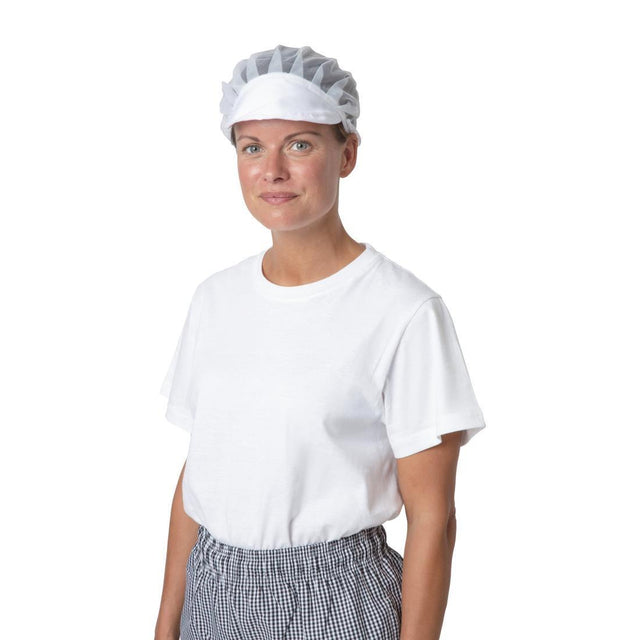 Whites Peaked Hair Net Hat White - HospoStore