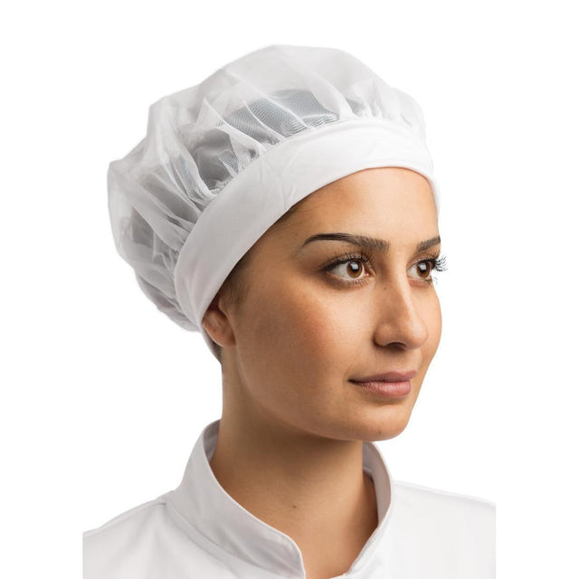 Whites Unisex Comfy Hair Net Hat White - HospoStore
