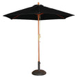 Bolero Round Outdoor Umbrella 2.5m Diameter Black - HospoStore