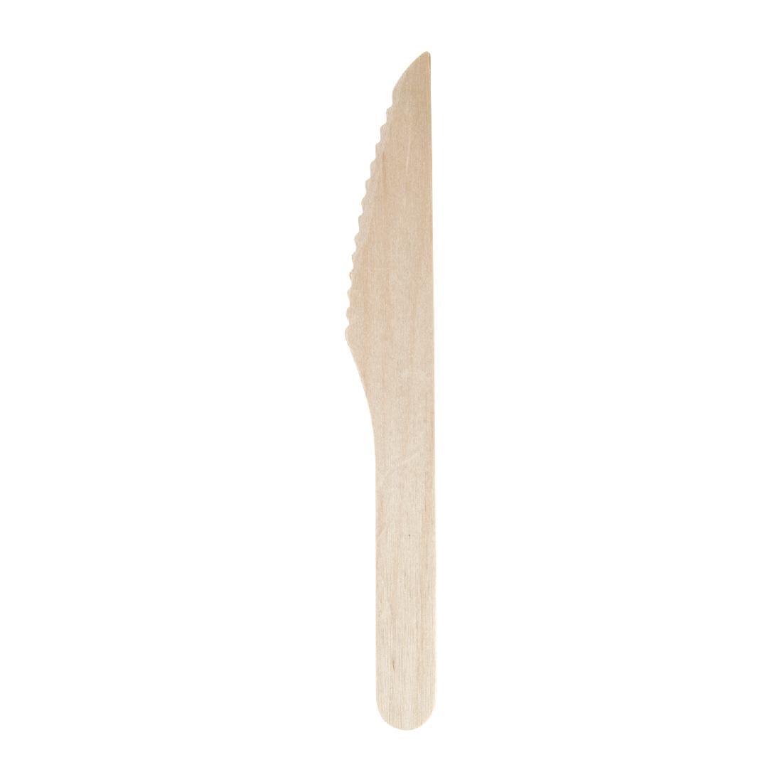 Fiesta CD902 Fiesta Compostable Wooden Knife (Pack 100) - HospoStore