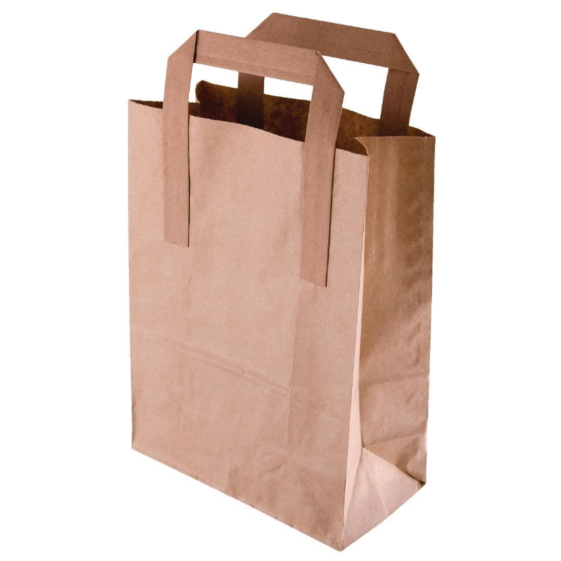 Fiesta Green Recycled Brown Paper Carrier Bags Large (Pack of 250) - HospoStore