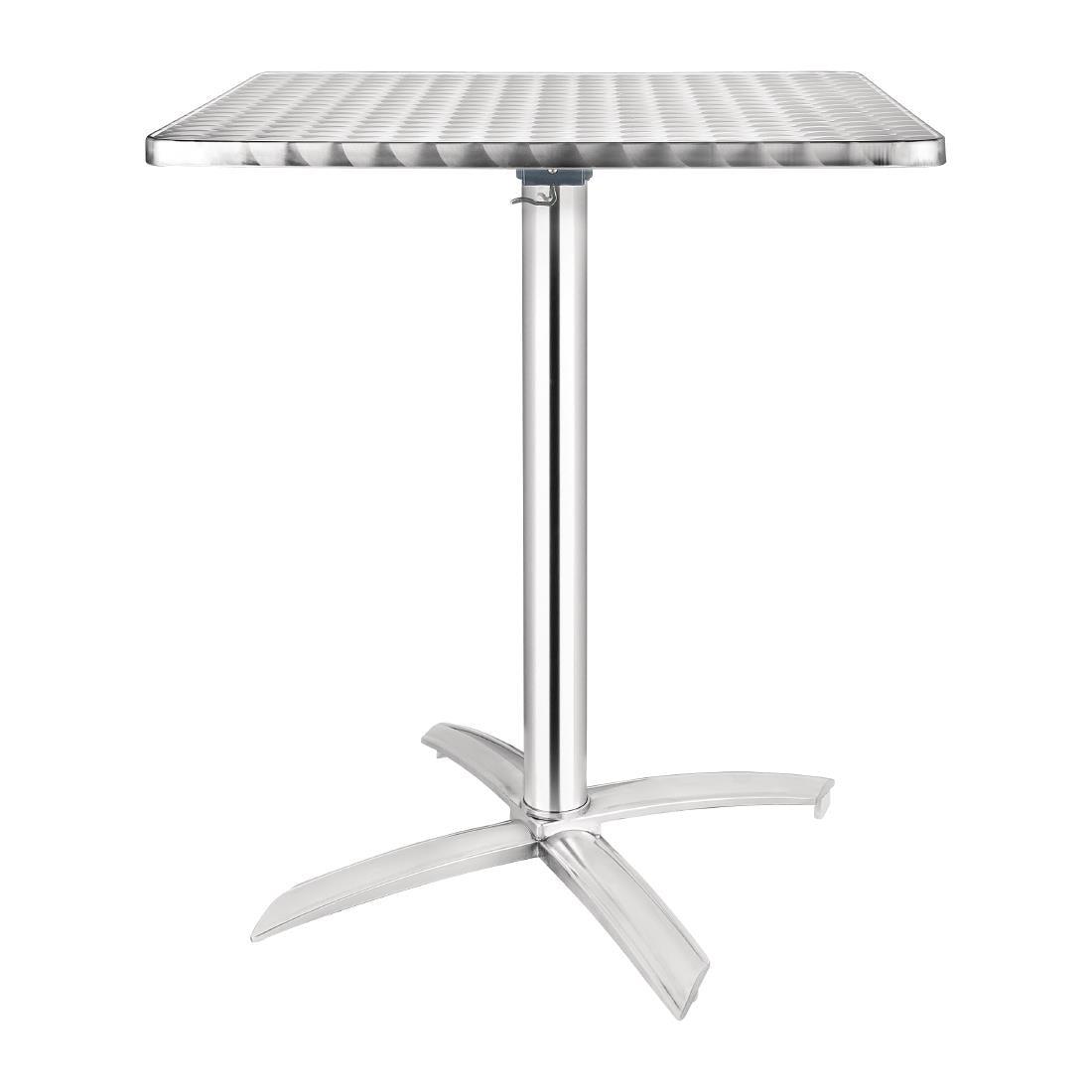 Bolero Square Flip-Top Table Stainless Steel 600mm - HospoStore