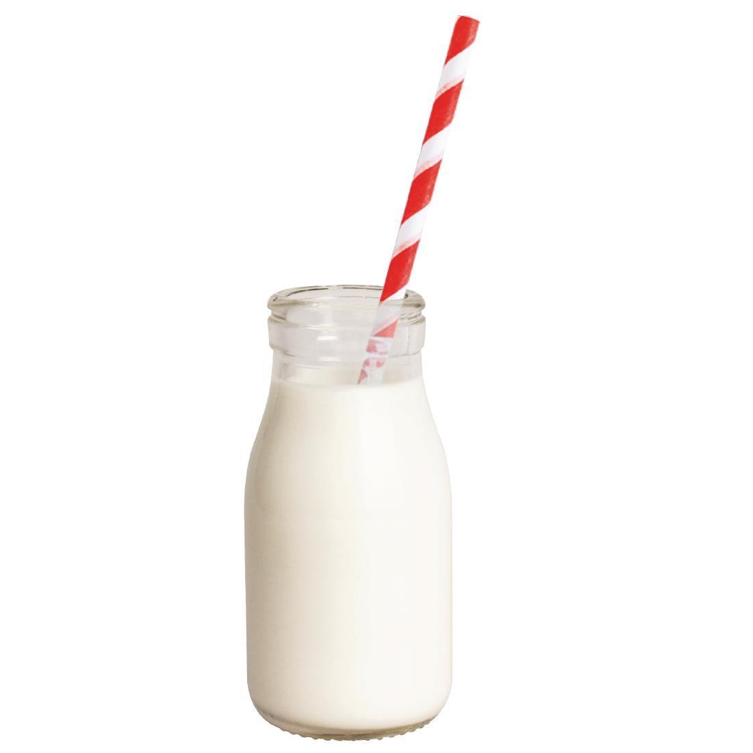 Mini Milk Bottles with Lids 7oz / 200ml