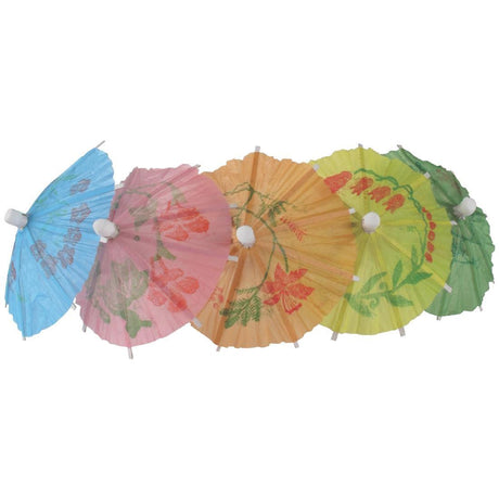 Fiesta Paper Parasols Mixed Colours - HospoStore