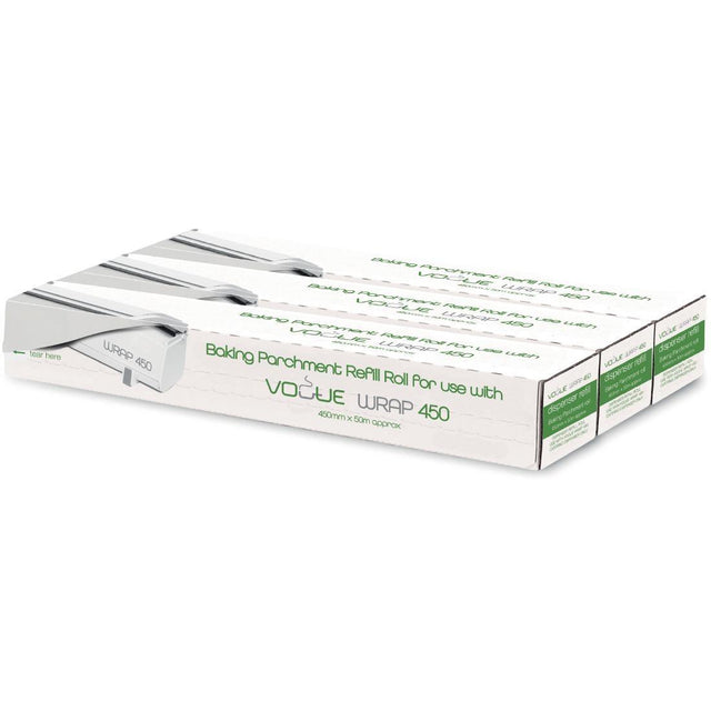 Baking Parchment Refills for Vogue Wrap450 Dispenser (Pack of 3) - HospoStore