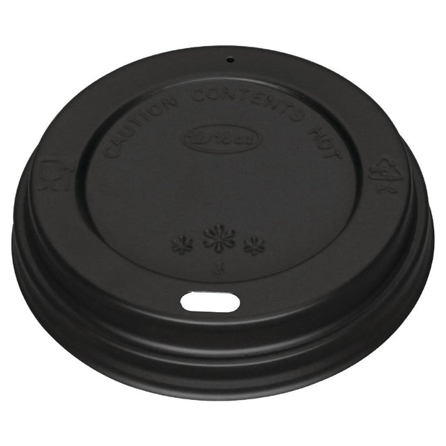 Fiesta CW718 Fiesta Recyclable Lid for Hot Cups- Black 12oz /16oz (Pack 1000) - HospoStore