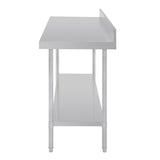 Vogue DA340 Vogue Premium 304 Stainless Steel Table with Upstand - 1500x600x900mm - HospoStore
