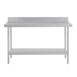 Vogue DA341 Vogue Premium 304 Stainless Steel Table with Upstand - 1800x600x900mm - HospoStore