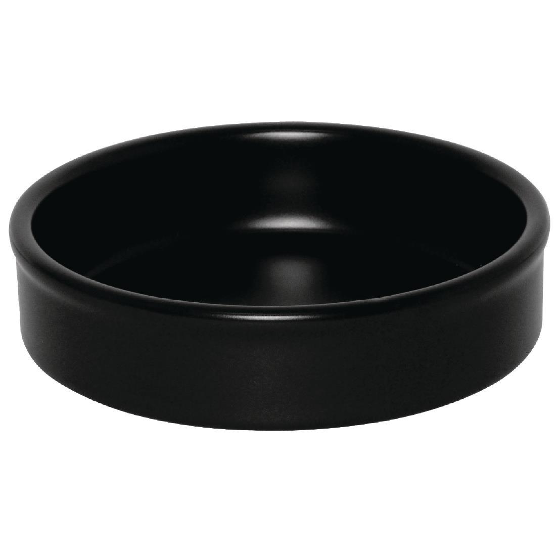 Olympia Mediterranean Stackable Dishes Black 134mm - HospoStore