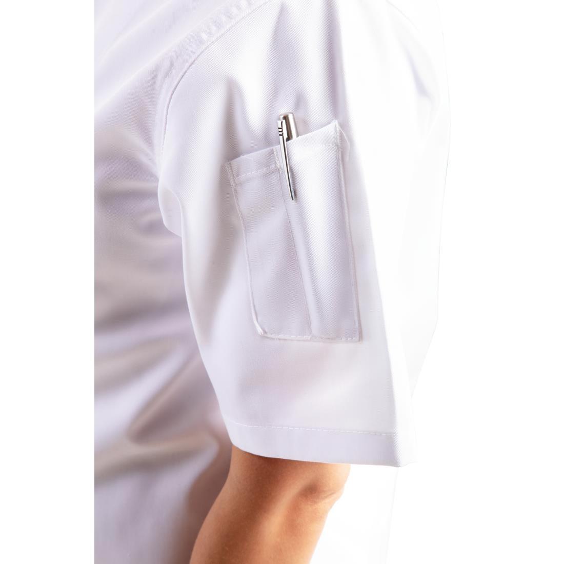 Whites Chicago Unisex Chefs Jacket Short Sleeve White - HospoStore