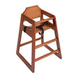 Bolero Wooden High Chair Dark Wood Finish - HospoStore