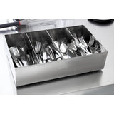 Olympia DM274 Cutlery Holder 4 Compartment St/St - 415x255x105mm - HospoStore