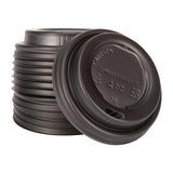 Fiesta Compostable DY982 Fiesta Compostable Lid for Hot Cups- Black 4oz (Sleeve 50) - HospoStore