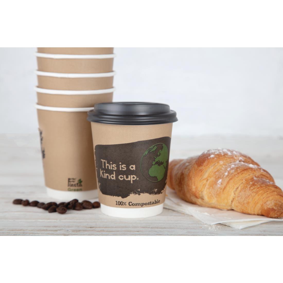Fiesta Compostable DY984 Fiesta Compostable Hot Cup Double Wall 'Kind' 8oz (Sleeve 25) - HospoStore