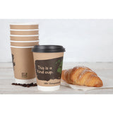 Fiesta Compostable DY987 Fiesta Compostable Hot Cup Double Wall 'Kind' 12oz (Box 500) - HospoStore