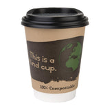 Fiesta Compostable DY986 Fiesta Compostable Hot Cup Double Wall 'Kind' 12oz (Sleeve 25) - HospoStore