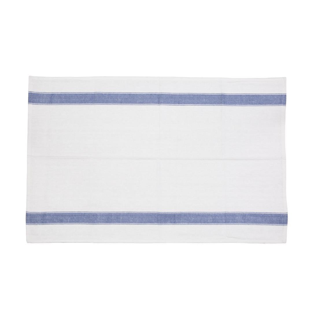 Vogue Heavy Single Tea Towel Blue - HospoStore
