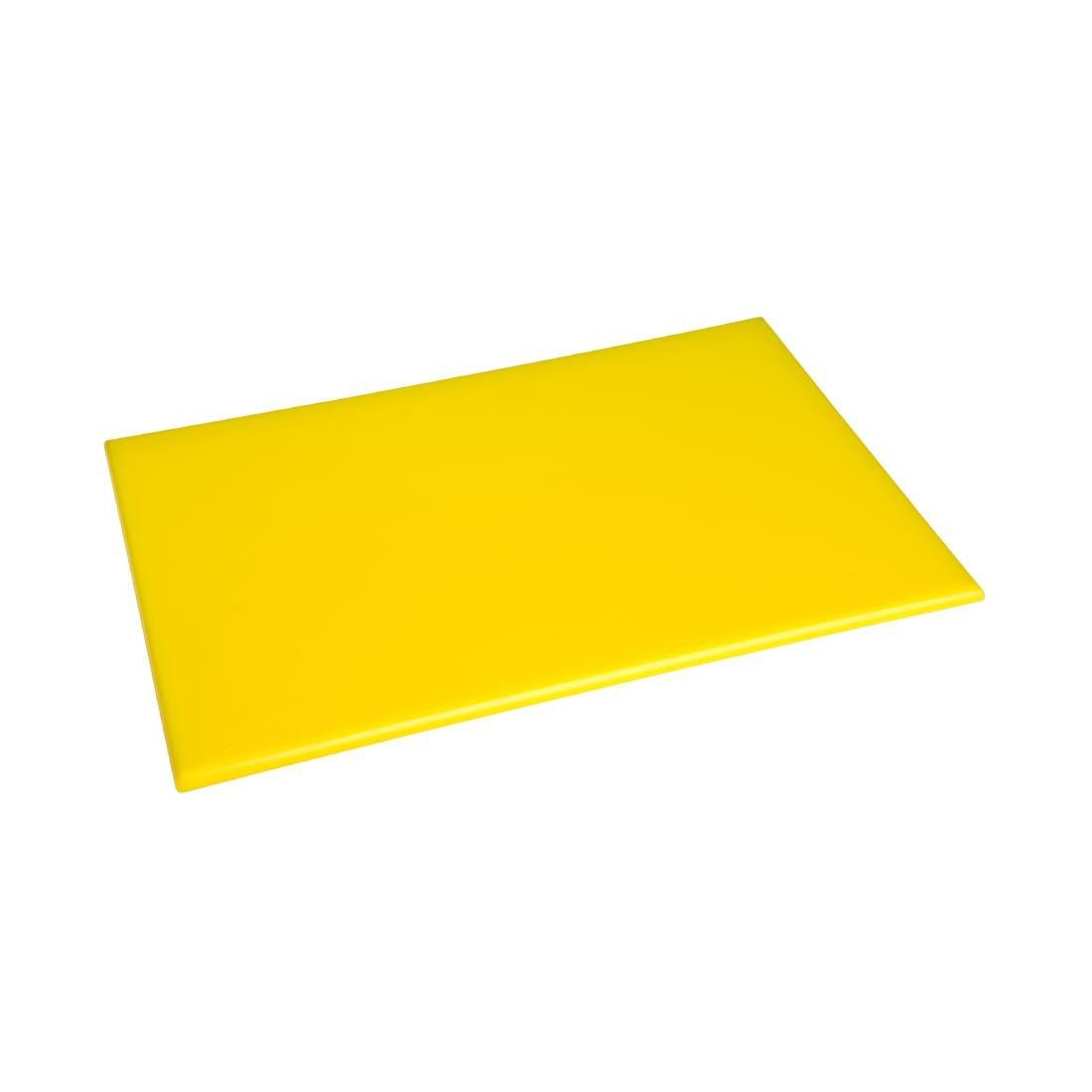 Hygiplas Antimicrobial High Density Yellow Chopping Board - HospoStore