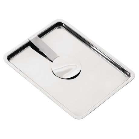 Olympia Curved Stainless Steel Tip Tray With Bill Clip - HospoStore